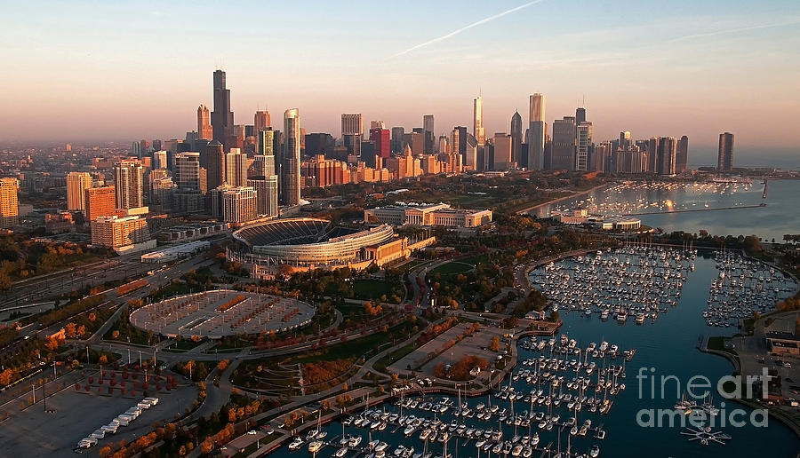 Chicago Photograph - Chicago by Air by Jeff Lewis