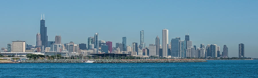 Chicago Photograph - Chicago city skyline by Paul Freidlund