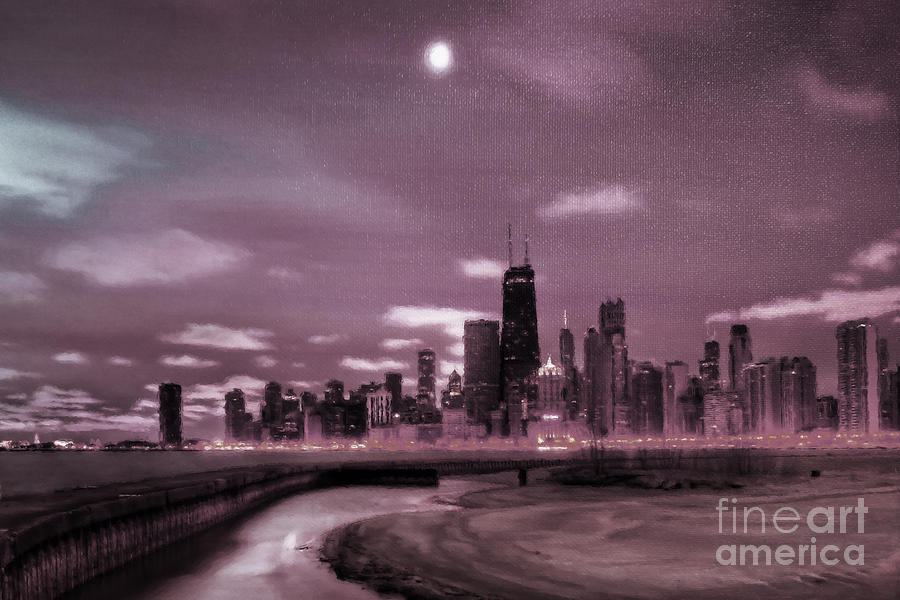 Chicago City View 03 Painting by Gull G