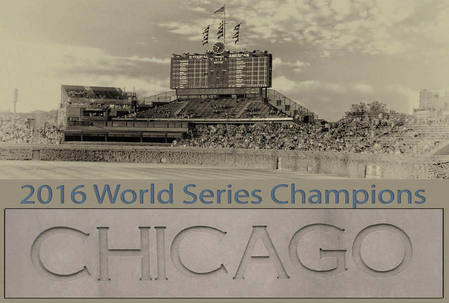 Chicago Cubs 2016 World Series Scoreboard Photograph by Thomas Woolworth
