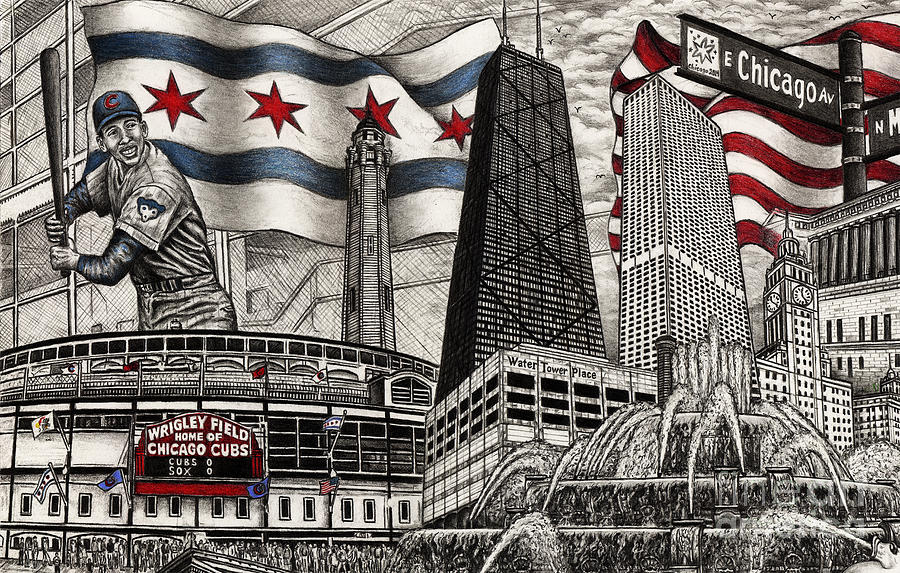 Chicago Cubs, Ernie Banks, Wrigley Field by Omoro Rahim Chicago Cubs, Ernie Banks, Wrigley Field by Omoro Rahim