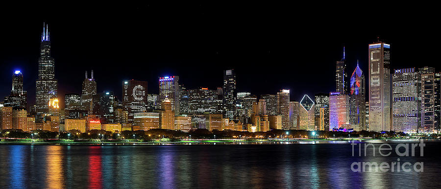 Chicago Cubs Photograph - Chicago Cubs Skyline by Jeff Lewis