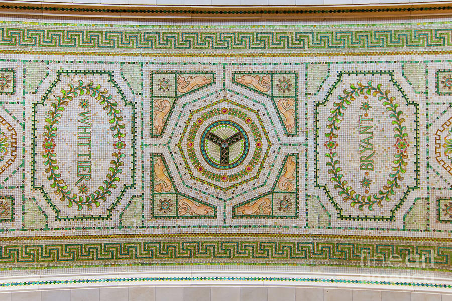 Chicago Cultural Center Ceiling with Y Symbol Photograph by David Levin