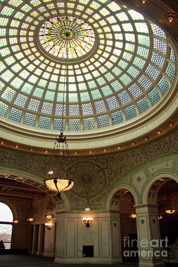 Chicago Cultural Center Dome Photograph by David Levin