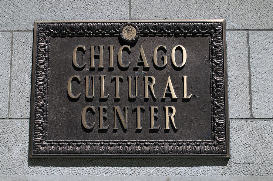 Chicago Cultural Center Signage Photograph by Thomas Woolworth