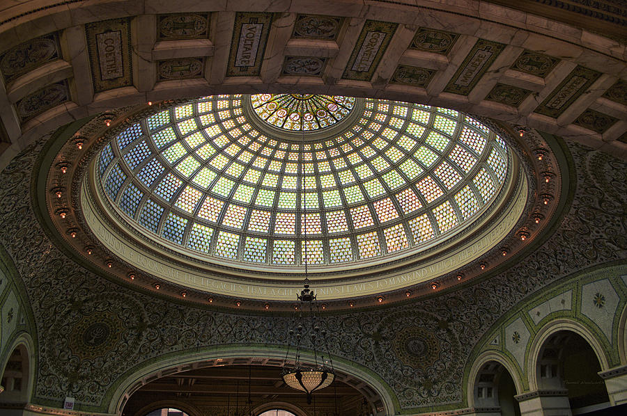 Chicago Cultural Center Tiffany Dome 01 Photograph by Thomas Woolworth