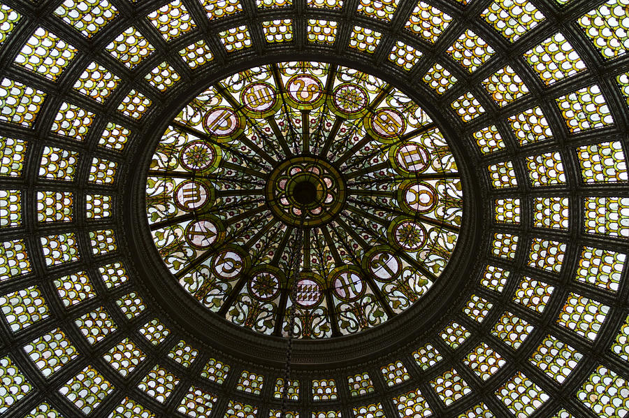 Chicago Cultural Center Tiffany Dome 03 Photograph by Thomas Woolworth