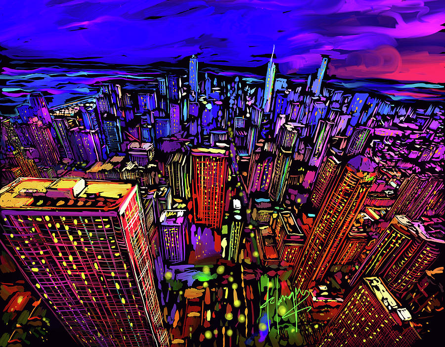Chicago Painting by DC Langer