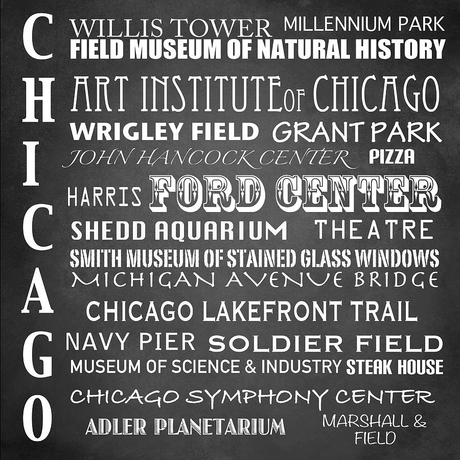 Chicago Famous Landmarks Digital Art by Patricia Lintner