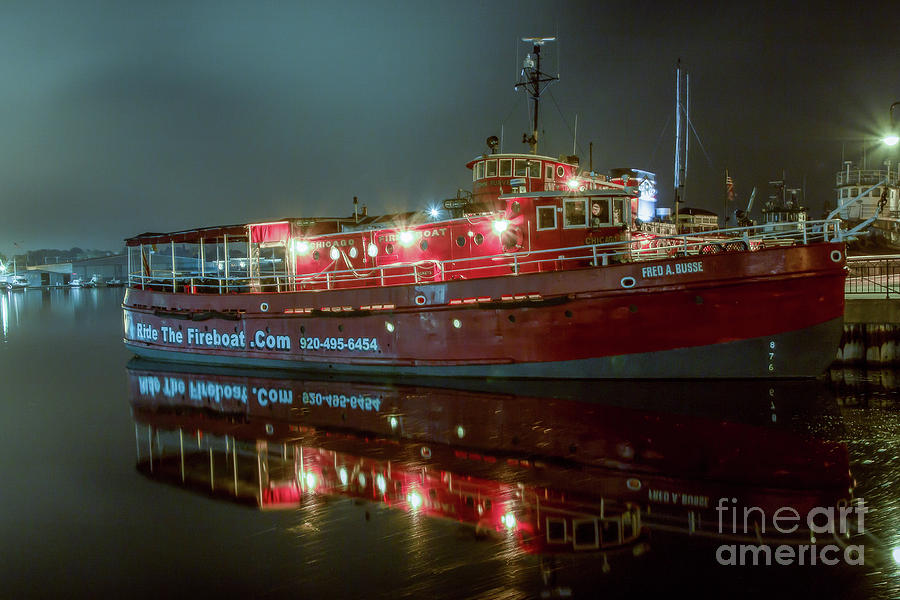Fireboat Photograph - Chicago Fireboat by Nikki Vig