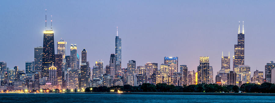 Chicago from Montrose Harbor Photograph by Matt Hammerstein