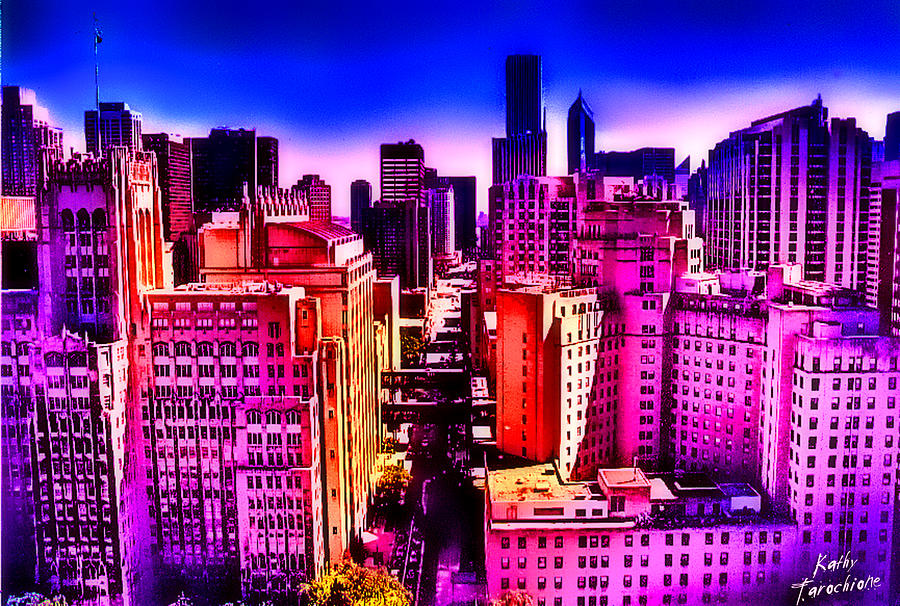 Chicago Photograph - Chicago Glowing by Kathy Tarochione