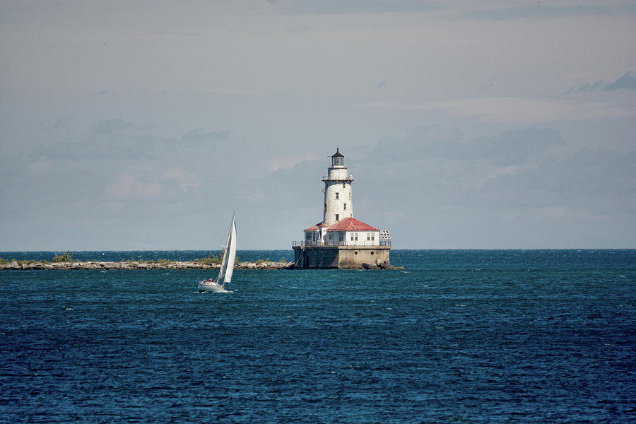 Chicago Harbor Lighthouse Photograph by John Black