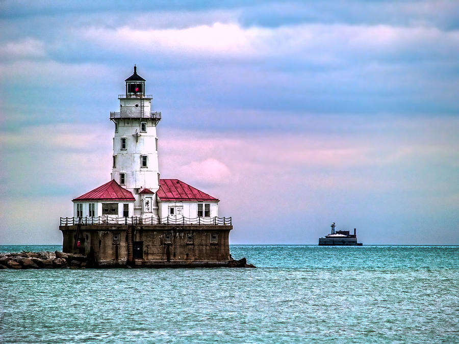 Chicago Harbor Lighthouse Digital Art By Ken Williams 