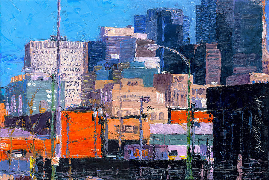 Chicago Highrise Buildings Painting by Judith Barath