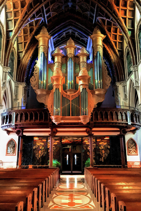 Chicago Holy Name Cathedral Organ Painting by Christopher Arndt