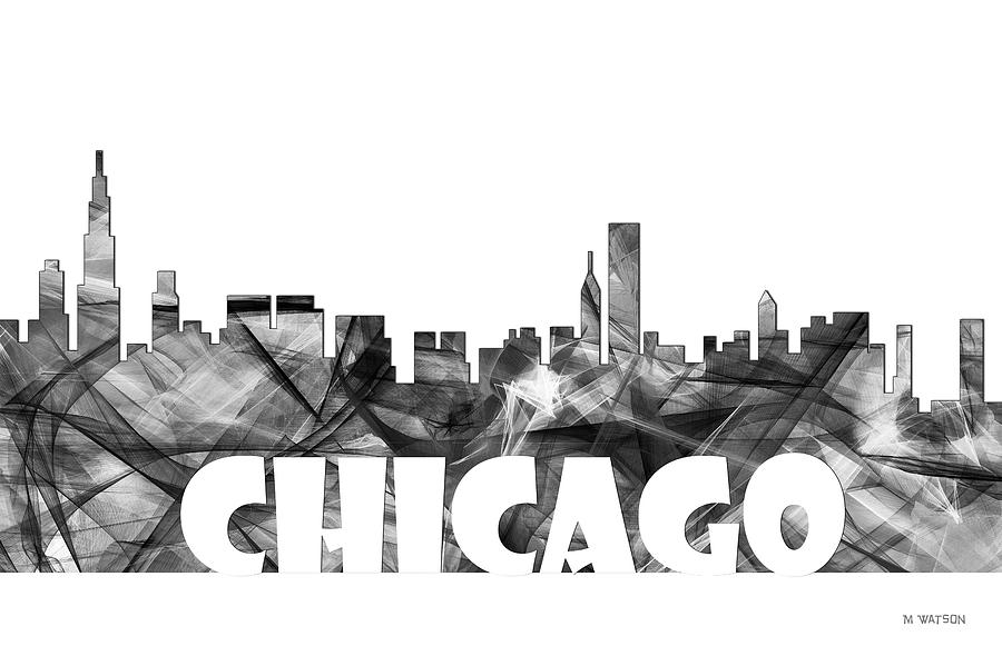 Chicago Illinios Skyline Digital Art by Marlene Watson