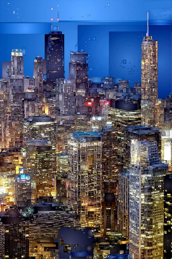 Chicago. Illinois Digital Art by Rafael Salazar