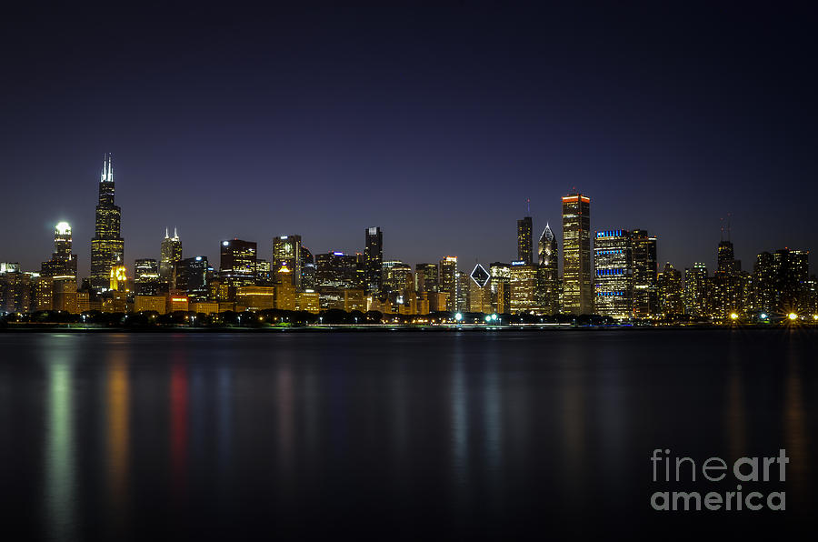 Chicago in Blue Photograph by Andrea Silies