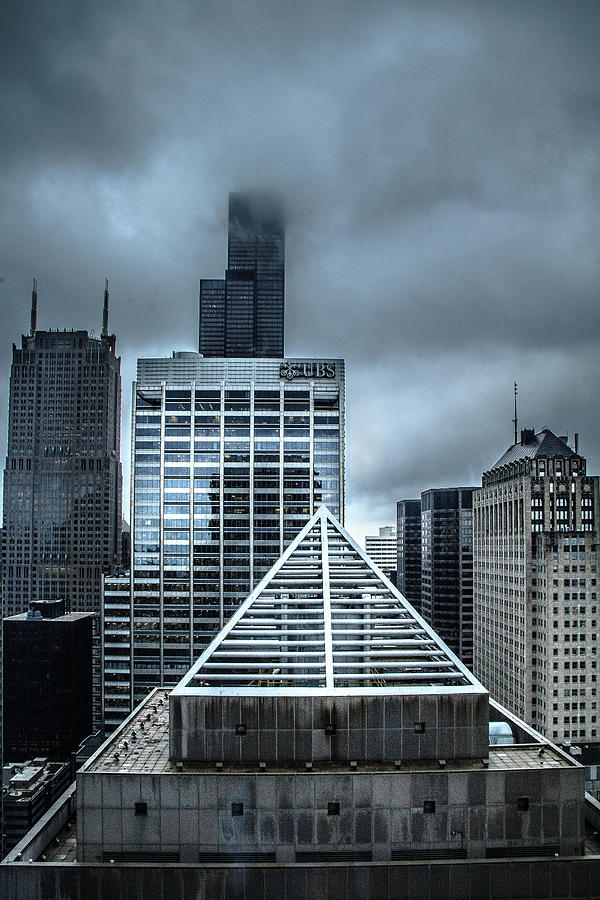 Chicago in Fog and Rain Photograph by Joni Eskridge