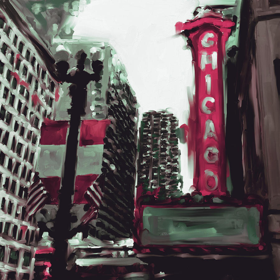 Chicago IV 476 2 Painting by Mawra Tahreem
