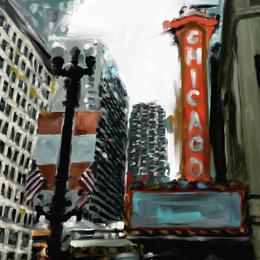 Chicago IV 476 I Painting by Mawra Tahreem