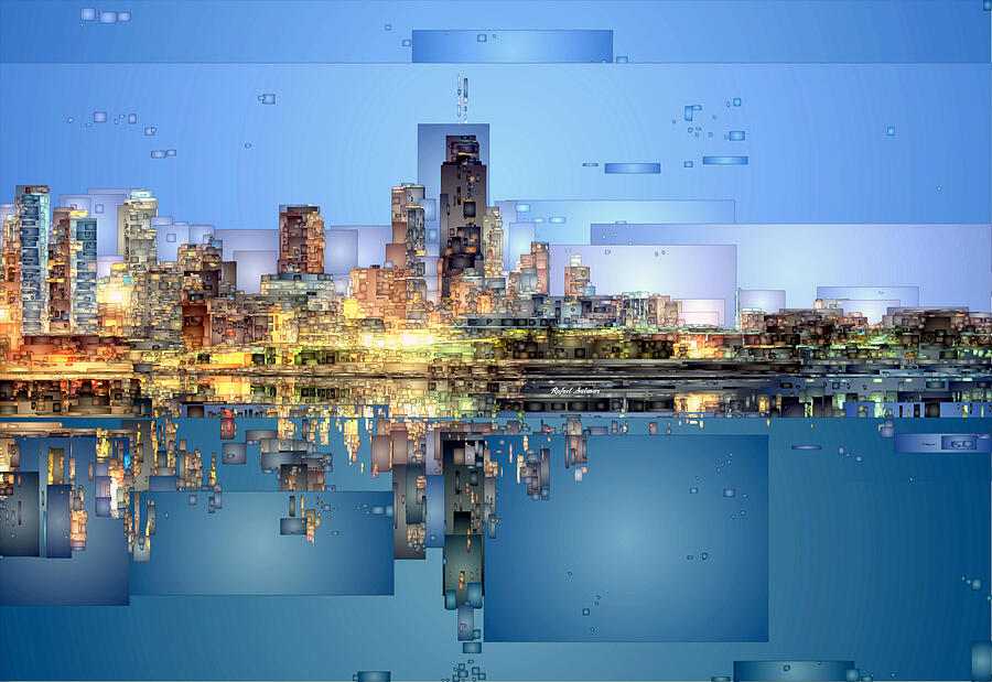 Chicago Lake Michigan Digital Art by Rafael Salazar