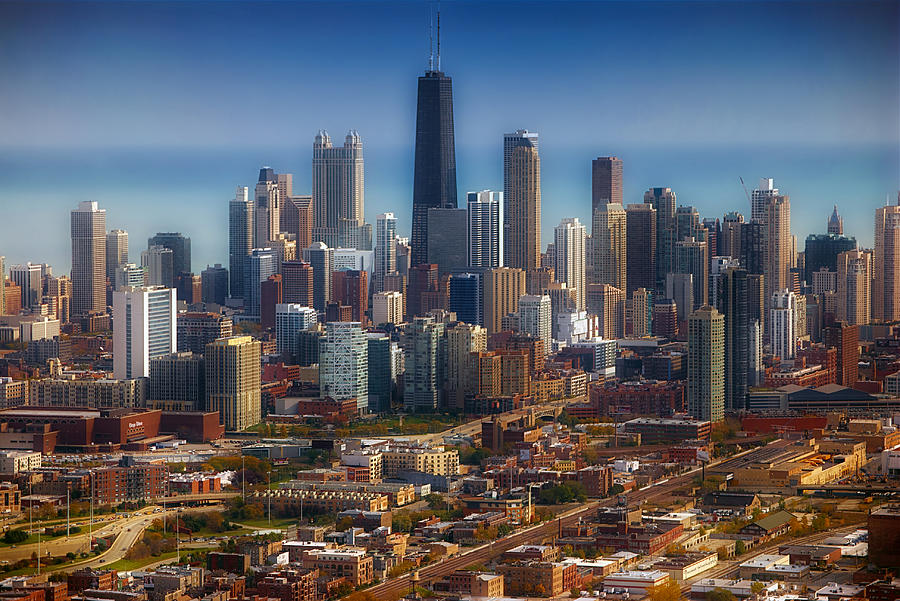 City Photograph - Chicago Looking East 01 by Thomas Woolworth