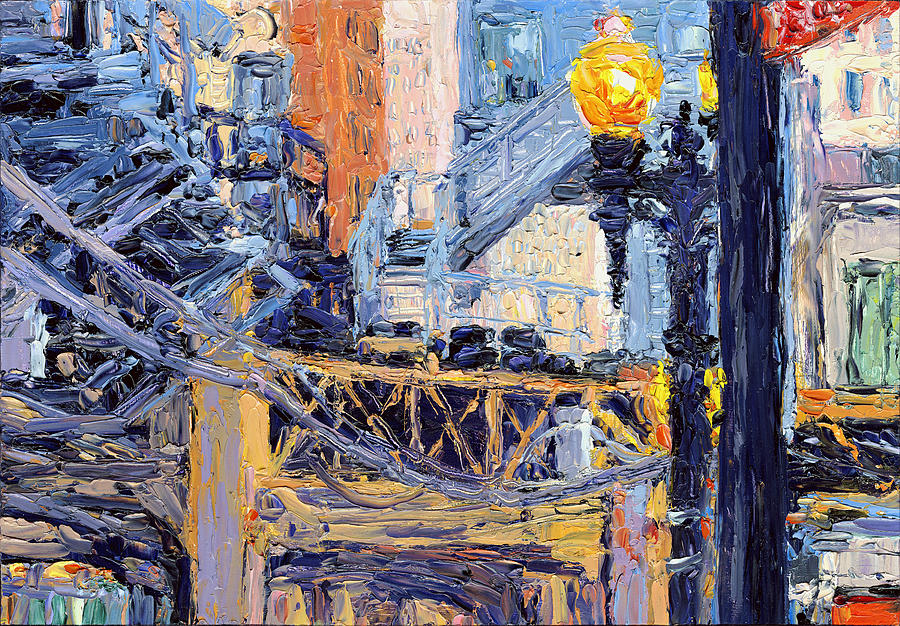 Chicago Loop Structure Painting by Judith Barath