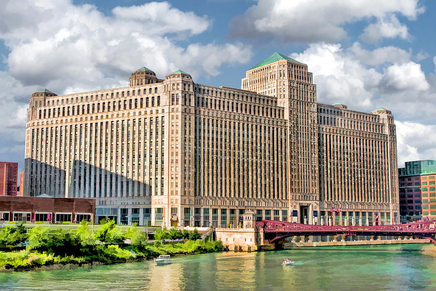 Chicago Merchandise Mart Painting by Christopher Arndt