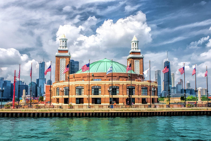 Chicago Navy Pier Ballroom Painting by Christopher Arndt