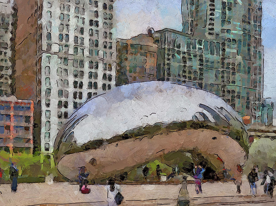 Chicago near the bean Digital Art by Yury Malkov