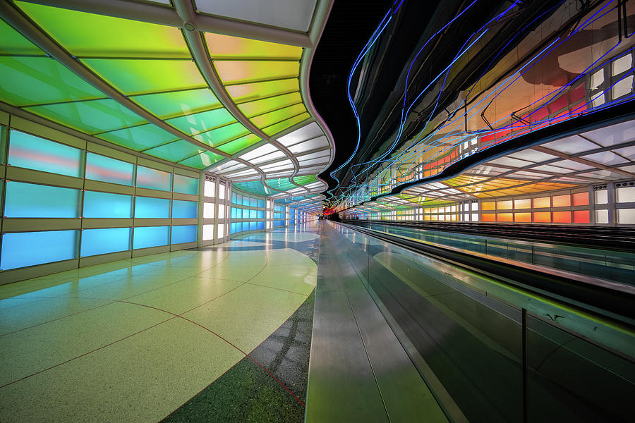 Chicago ORD Airport Underpass Photograph by Judith Barath