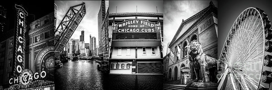 Chicago Panorama Collage High Resolution Photo Photograph by Paul Velgos