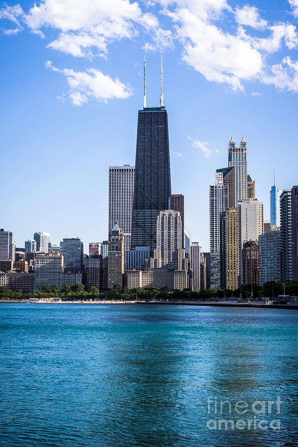 Chicago Photo Of Skyline And Hancock Building Photograph By Paul Velgos 