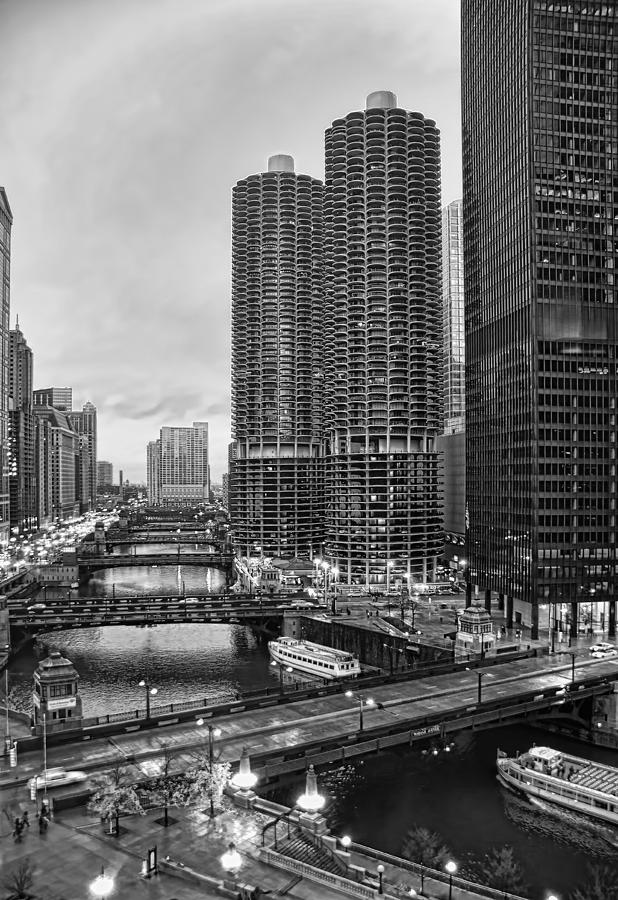 Chicago Photograph - Chicago River Bridges by Tammy Wetzel