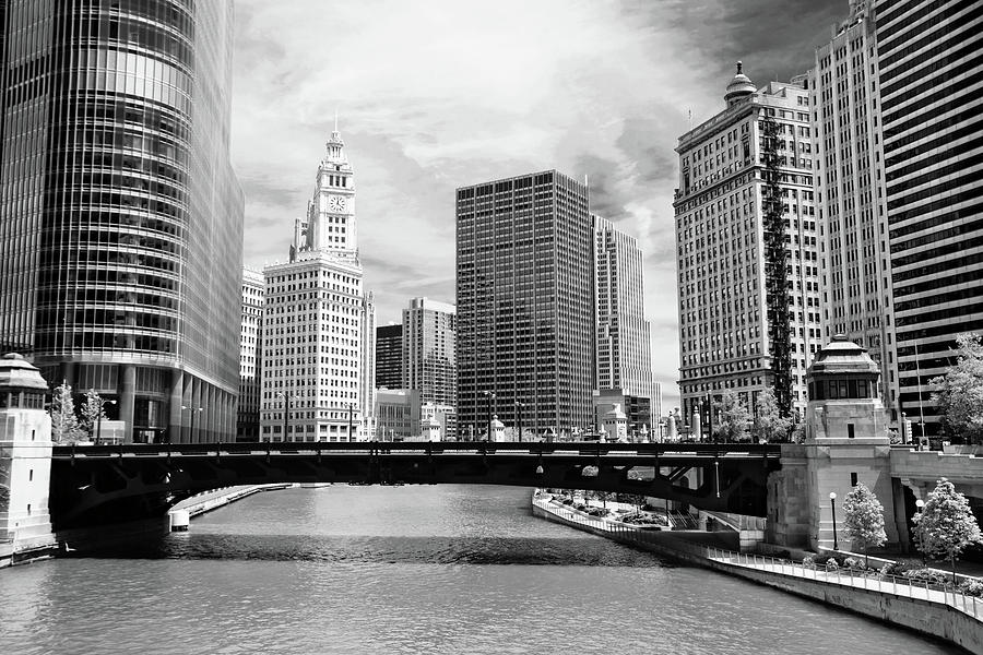 Chicago River Buildings Skyline Photograph by Paul Velgos