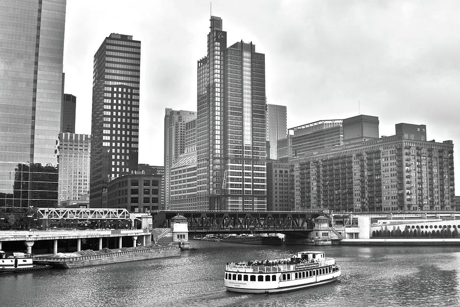 Chicago River L and Towers Photograph by Frozen in Time Fine Art Photography