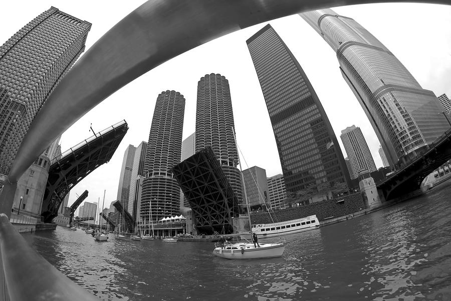 Chicago Sailboats heading to Harbor Photograph by Sven Brogren