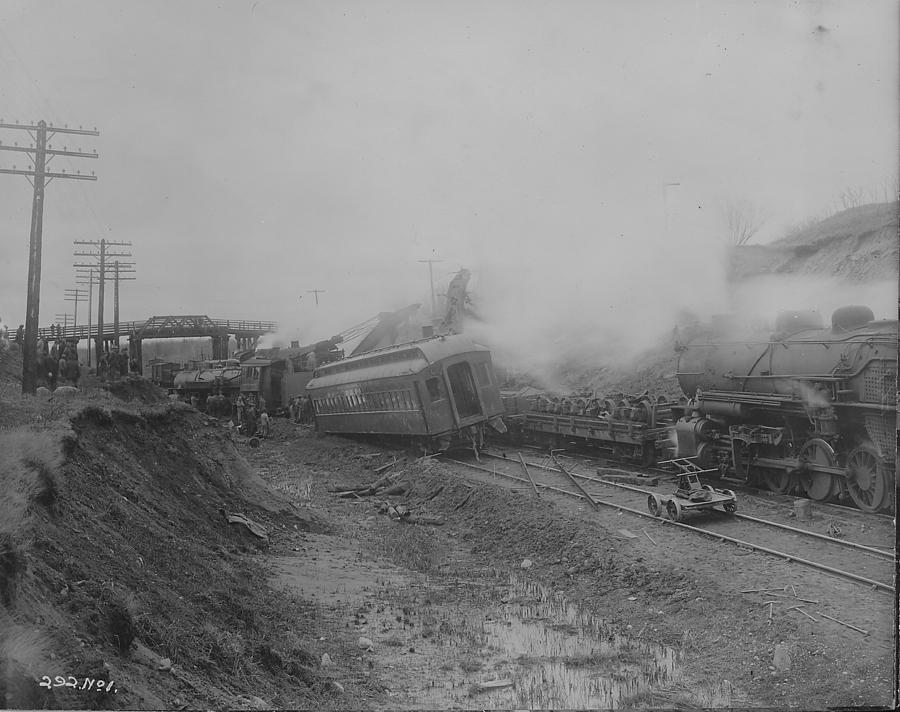 Omaha Road Train Wreck in Wilson Wisconsin Photograph by Chicago and North Western Historical Society