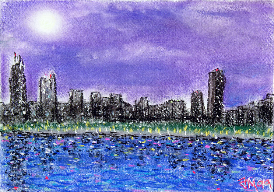 Chicago skyline 1 Pastel by Joe Michelli