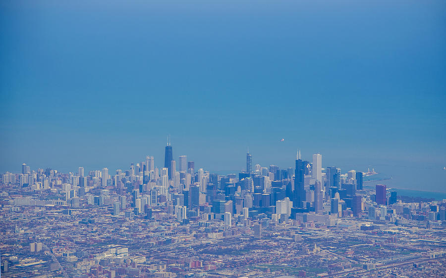 Chicago Skyline Aerial View Photograph by Deborah Smolinske