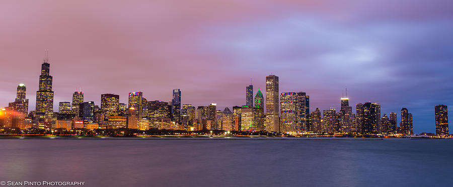 Chicago Skyline at Blue Hour Photograph by Sean Pinto - Fine Art America