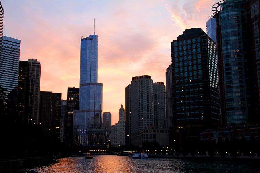 Chicago Skyline at Dusk Photograph by Charlene Reinauer