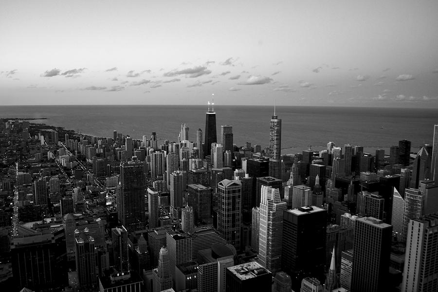 Chicago Skyline Bw Photograph
