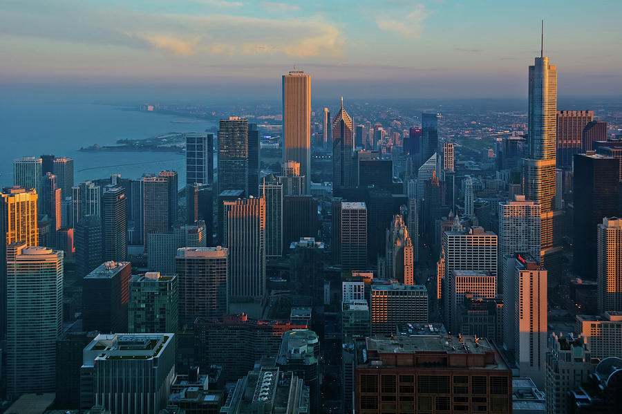 Chicago Skyline Evening Photograph by Kyle Hanson