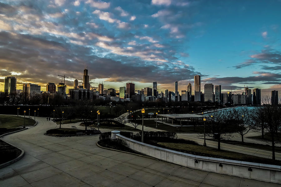 Chicago Skyline from the museum campus Photograph by Sven Brogren