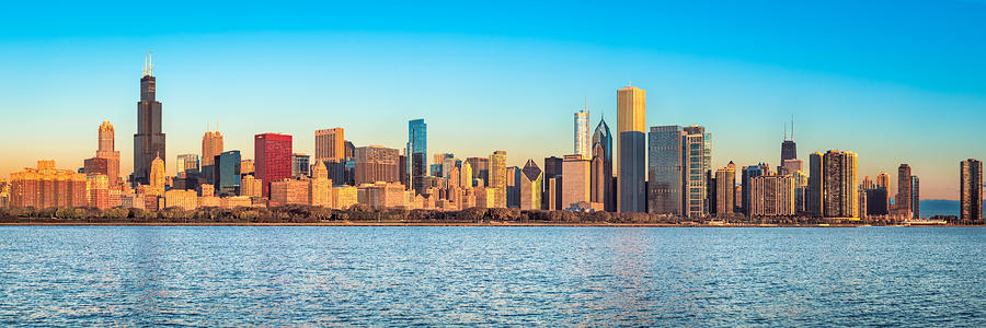 Chicago Skyline on a Clear Day Photograph by James Udall