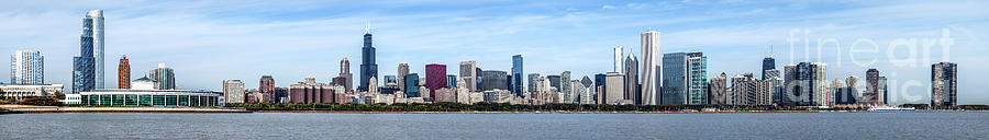 Chicago Skyline Panorama High Resolution Photo Photograph by Paul Velgos