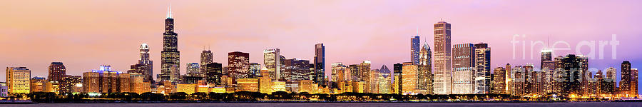Chicago Skyline Panoramic Photograph by Paul Velgos